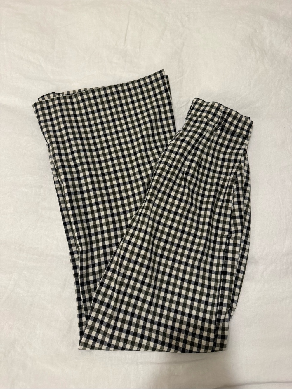 Free People Gingham Wide Leg Pants